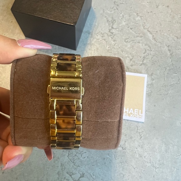 Michael Kors Watch Gold/Tortoise w/ Rhinestones (Women)